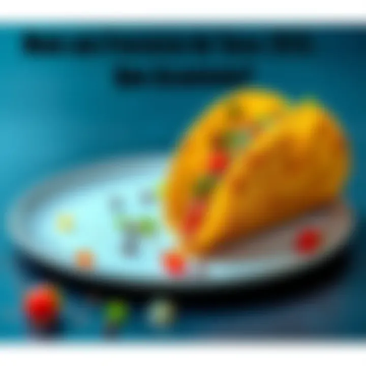 Failed Taco Creation A messy taco with spilled ingredients and broken shell on a plate