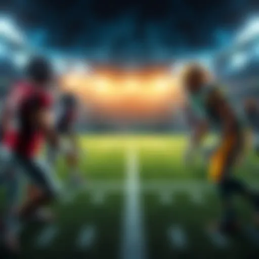 Atlanta Falcons and Green Bay Packers players on the field during Thursday Night Football