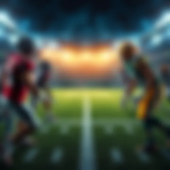 Atlanta Falcons and Green Bay Packers players on the field during Thursday Night Football