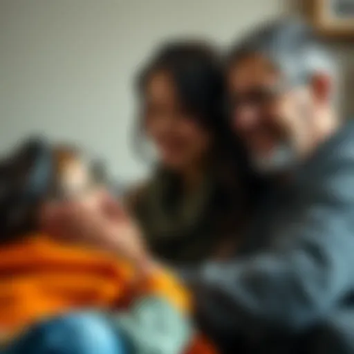 A family member encouraging a person struggling with addiction, showing compassion and understanding.