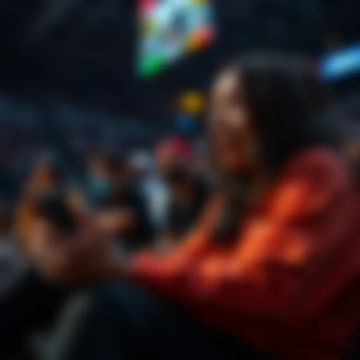 Frustrated fan sitting with a phone, deleting a WNBA app after a disappointing event