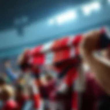 A devoted fan holds a team scarf with teary eyes, reflecting the pain of losing their favorite player.