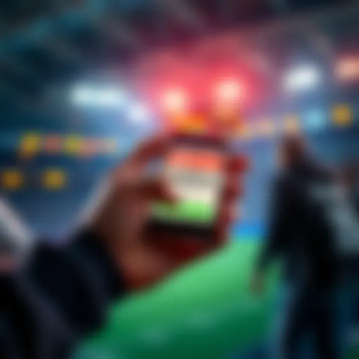 Person excitedly holding a smartphone showing the Fanatics Sportsbook app with a bonus notification