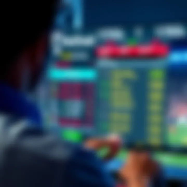 A person placing a bet on the FanDuel Sportsbook platform, showing odds and potential payouts on the screen