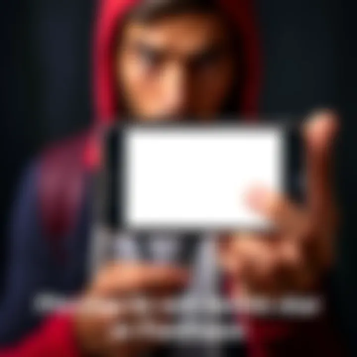 Warning about FanDuel fraud A concerned player holding a phone showing a blank screen, symbolizing lost funds on FanDuel