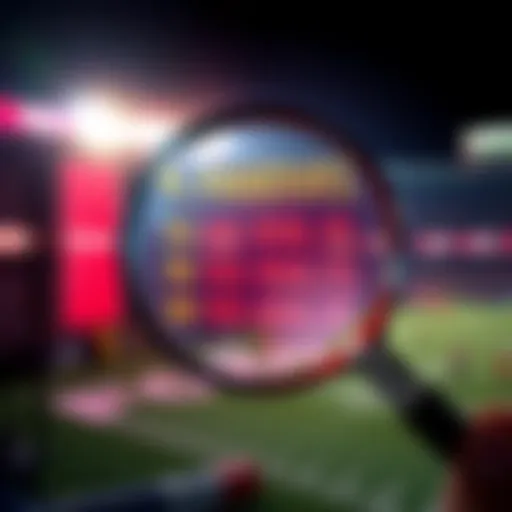 A graphic showing odd betting rates from FanDuel with a magnifying glass over them, implying scrutiny and suspicion.