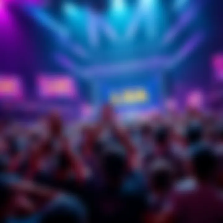 A crowd of excited fans gathered, celebrating the release of pre-loads with banners and cheers.