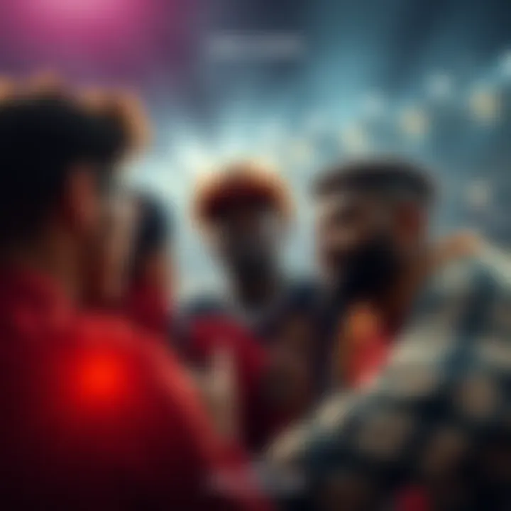 Group of fans talking about betting bonuses related to St. Brown's injury