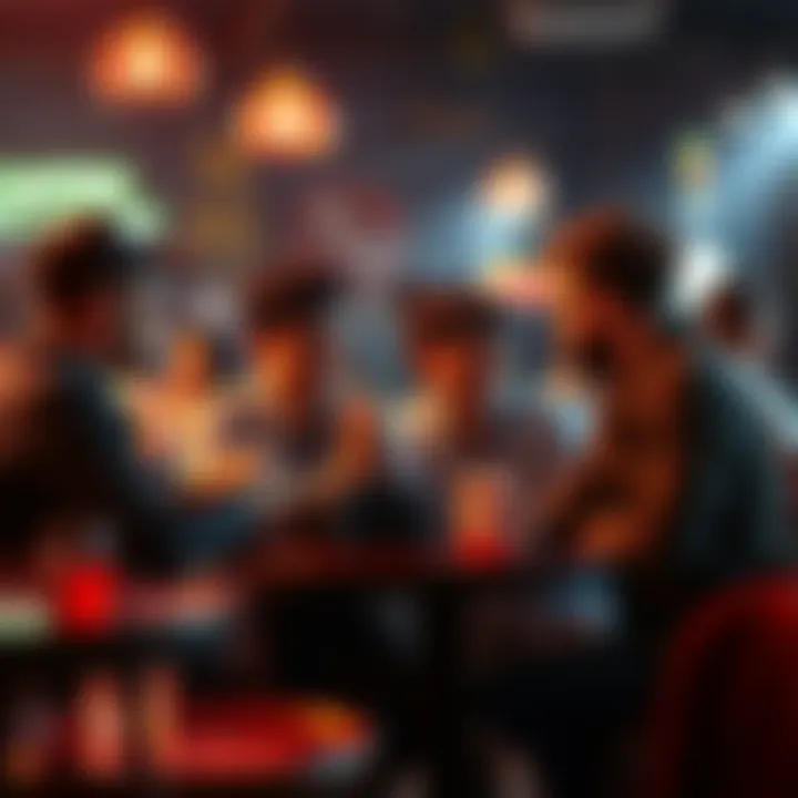 A group of people discussing and sharing their thoughts about upcoming events at a coffee shop