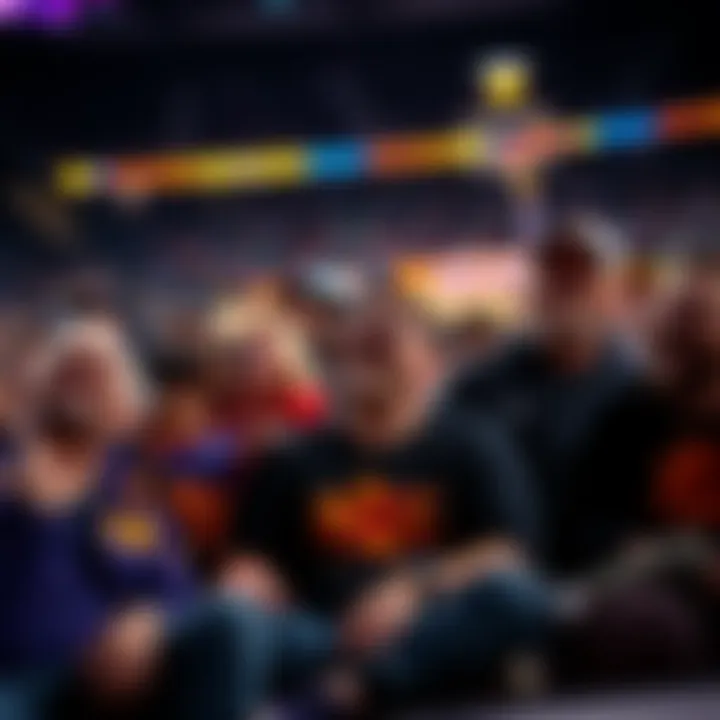 Fans Laughing at Suns vs OKC Game A group of basketball fans laughing and enjoying the game between Suns and OKC, showcasing their reactions to the unexpected moments on the court.