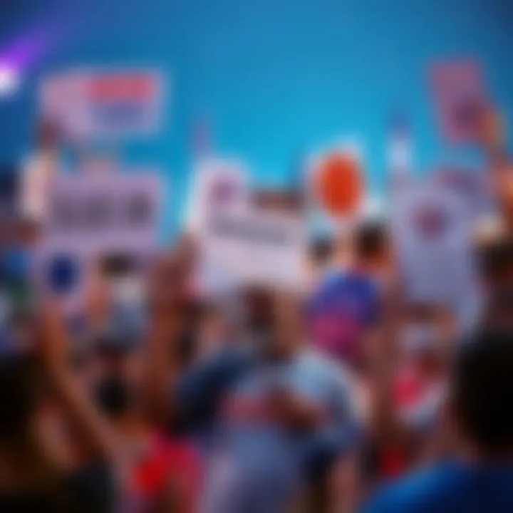Disappointed fans holding signs expressing frustration with Brunson and the Knicks and Thunder teams