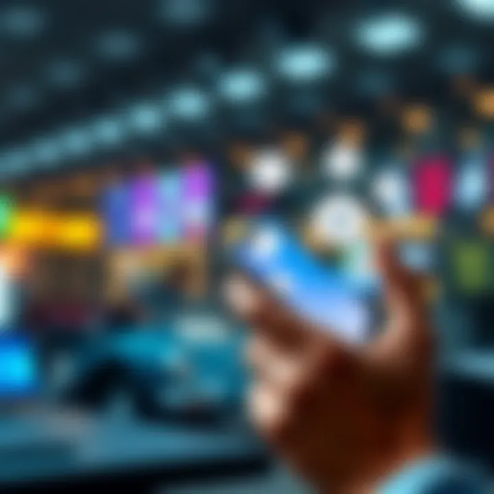 A person using a smartphone to make a quick deposit on a betting platform, with icons of credit cards and digital wallets visible