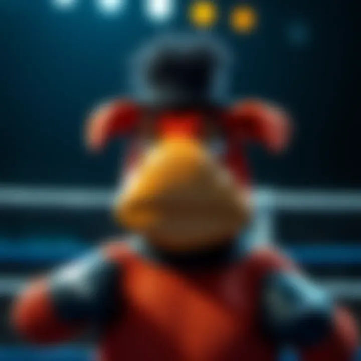 Figgy appears anxious during a match, showcasing his struggle with performance and weight changes.