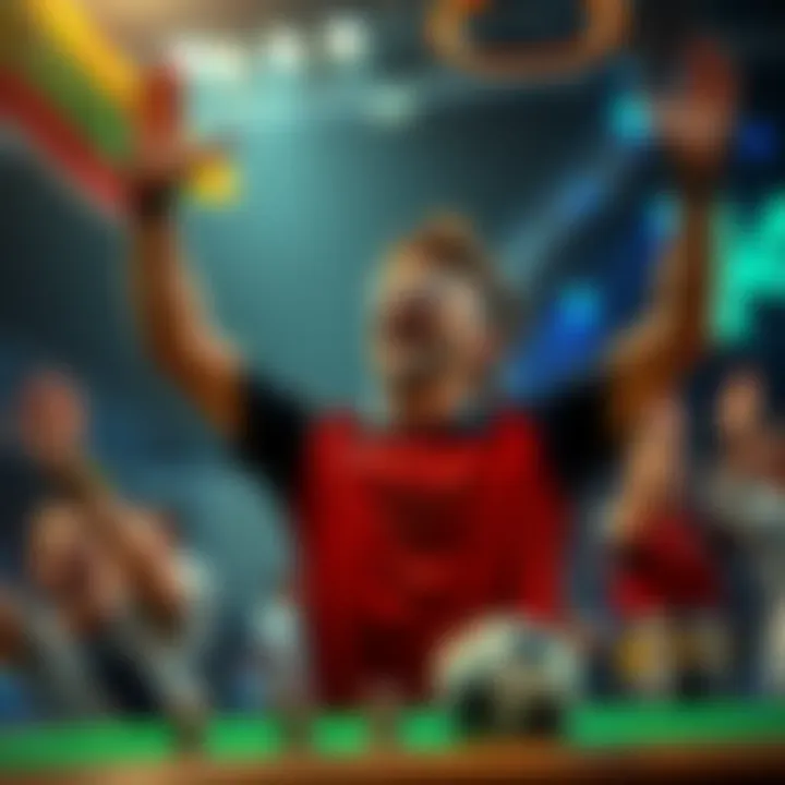 A person celebrating after reaching the final table in a competition, showing determination and joy.