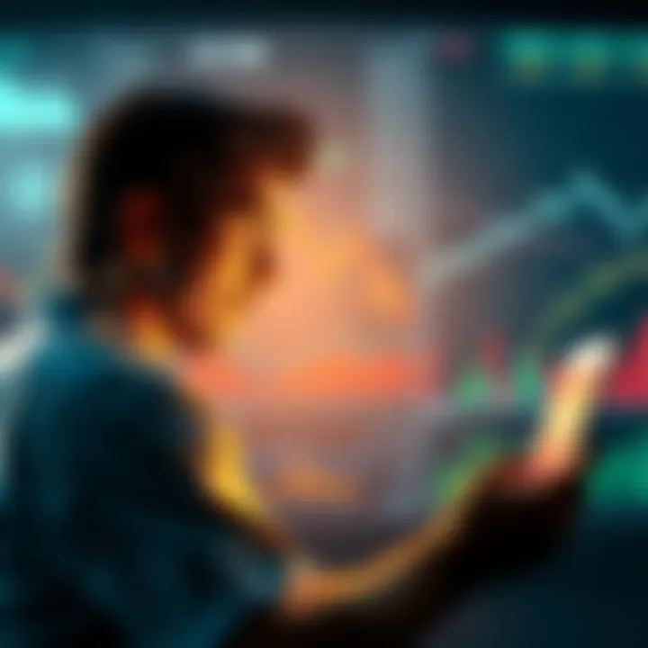 Financial Advice and Investment Protection A person looking at financial charts and graphs with a worried expression, representing concerns about investment safety.