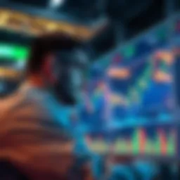 Financial Decision Making A person looking at financial charts and considering investment options