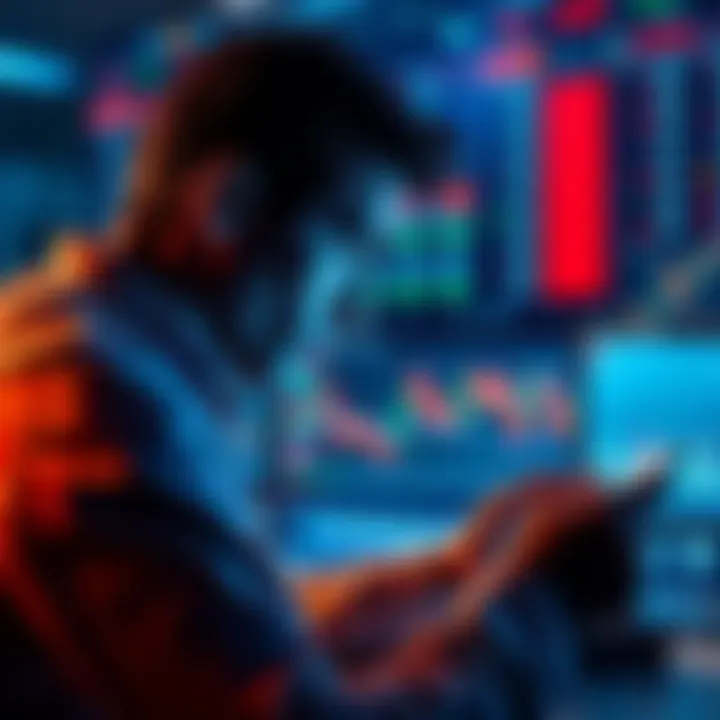 A person looking at financial charts and money, contemplating investment choices