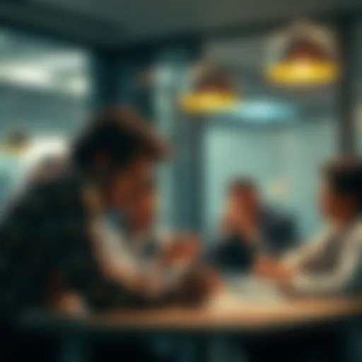 People in a tense meeting discussing financial challenges and strategies for success