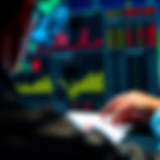 A person reviewing a financial chart with poker tournament details for tax obligations