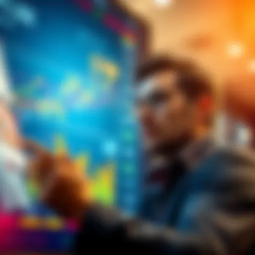 Person looking at financial charts A person reviewing financial growth charts with a focused expression, contemplating strategies for earning income without gaming.