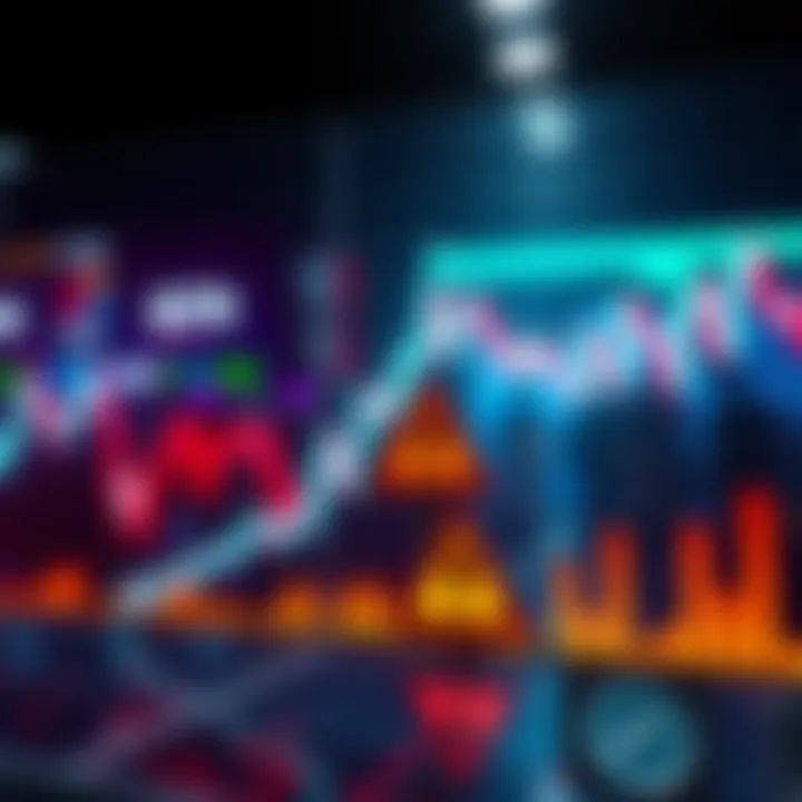 A graph showing a declining stock market with warning signs and missed opportunity icons.