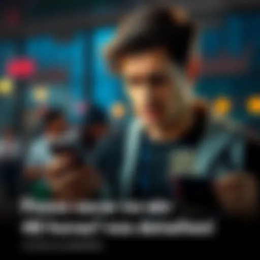 A person holding cash with a concerned expression looking at their phone, symbolizing uncertainty around financial withdrawals.