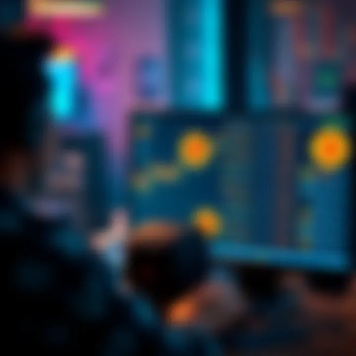 A person looking at a computer screen displaying various cryptocurrency offers and bonus links.