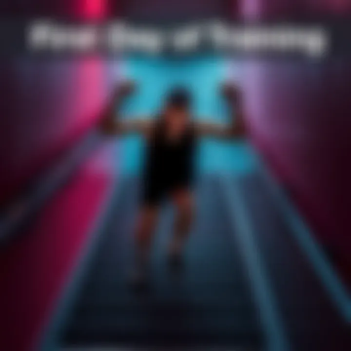 A person doing exercises on a staircase, showcasing their effort and progress in fitness, with a focus on strength and endurance.