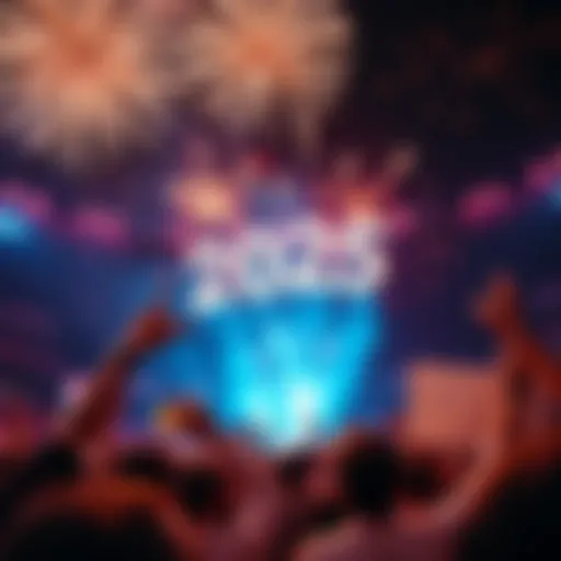 People celebrating the first win of 2025 with fireworks and cheers.