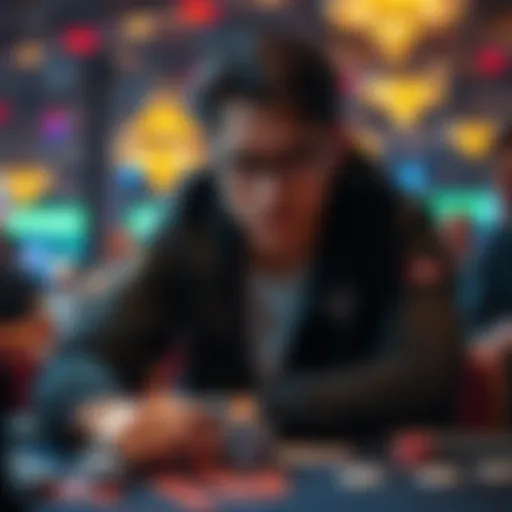 Participant preparing for their first WSOP event, looking focused and ready with poker chips and cards on the table.