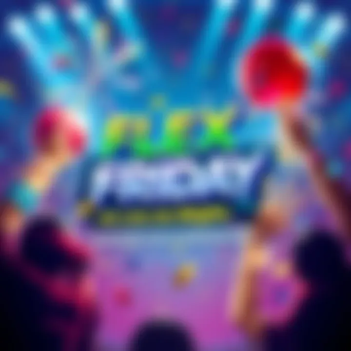 Graphic showing a vibrant celebration for Flex Friday with a 40% bonus on bets, featuring colorful text and festive imagery.