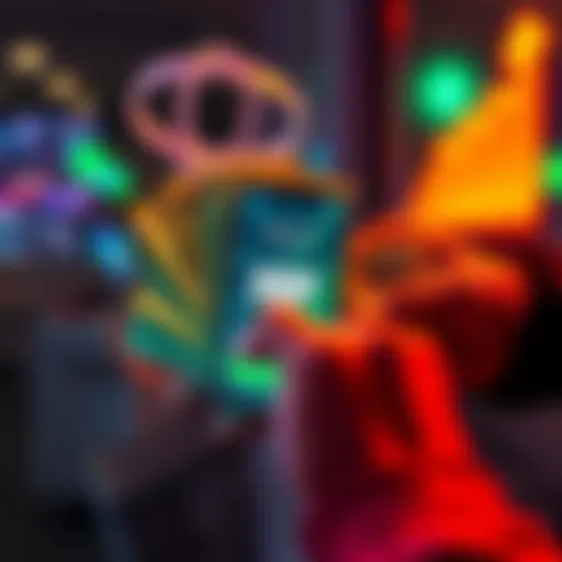 A person holding cash and a smartphone showing the fliff app, with graphics of money growth around them.