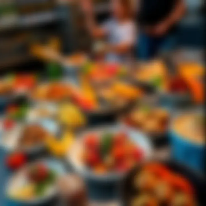 A diverse range of dishes showcasing the latest food trends and innovations