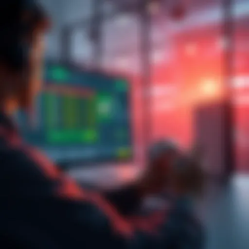 A person checking football betting odds and stats on a computer while engaging in a live chat about predictions.