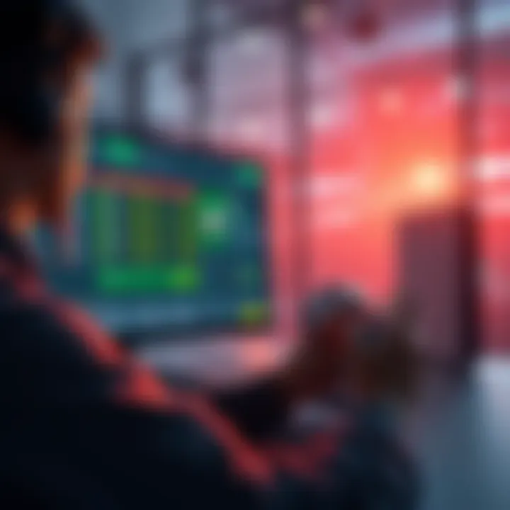 A person checking football betting odds and stats on a computer while engaging in a live chat about predictions.
