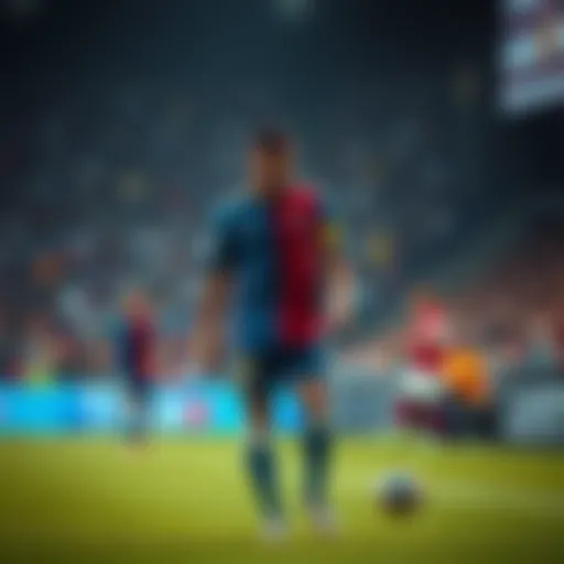 A football player being substituted during a match, with a focus on the player leaving the field and another entering.