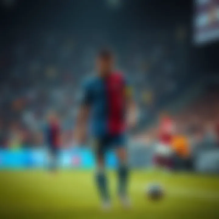 A football player being substituted during a match, with a focus on the player leaving the field and another entering.