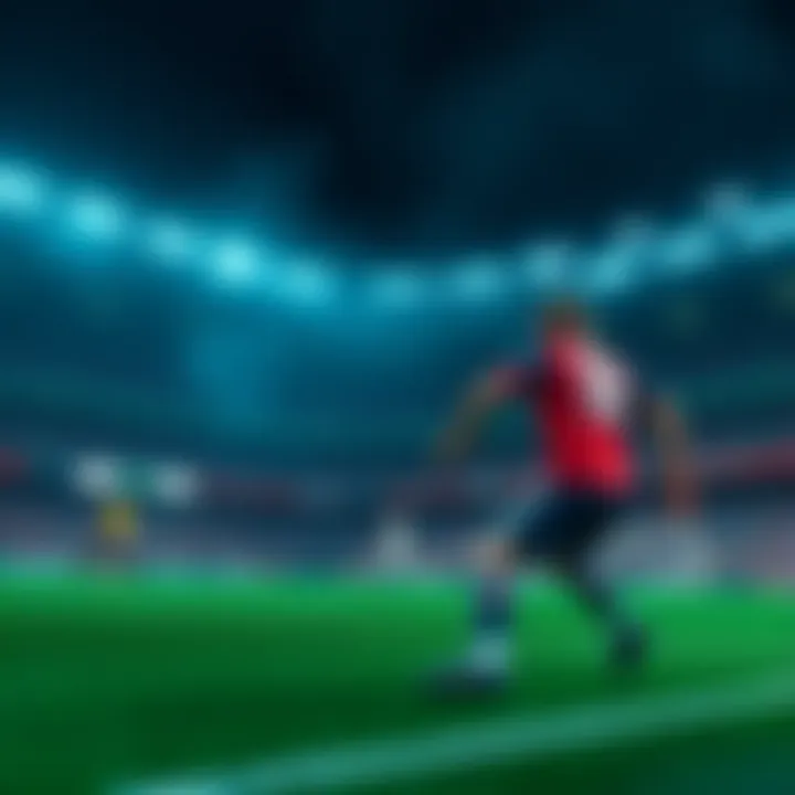 A football match scene with odds and betting lines displayed, showing excitement for betting on upcoming games.