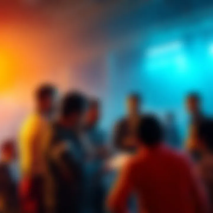 Group of people engaged in a football betting discussion, sharing tips and strategies.