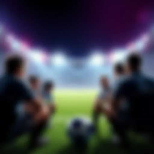 People discussing football betting tips and predictions with a soccer ball in view