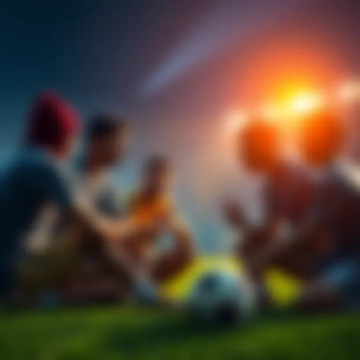 Football Betting Discussion Group of people discussing football betting tips and game selections