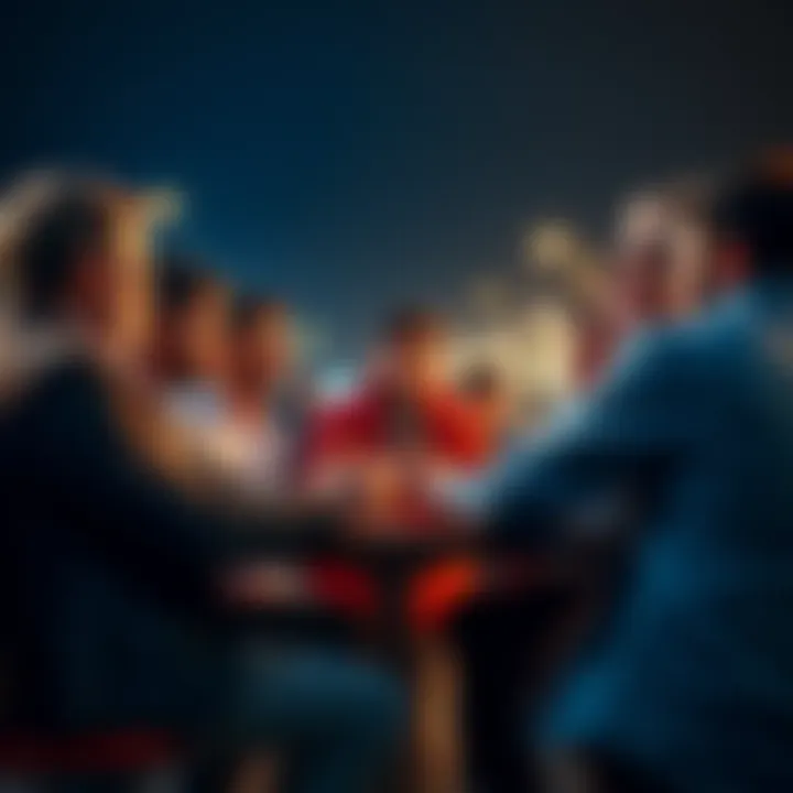 Football Betting Discussion People engaging in a lively discussion about football betting picks and predictions for upcoming matches.