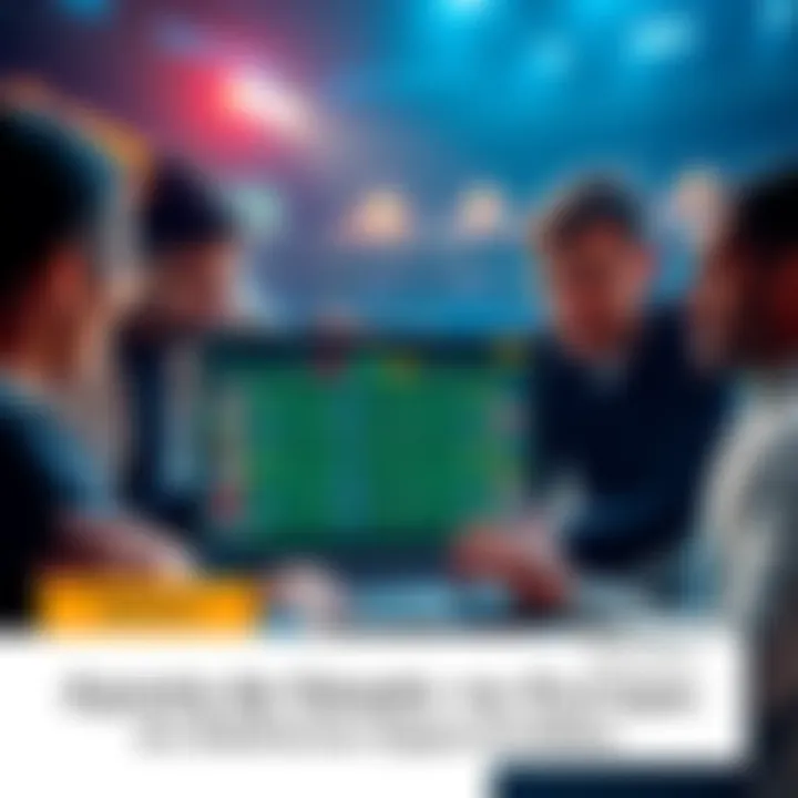 Football Betting Opportunities in Europe Group of people analyzing football betting options on a laptop with match schedules and odds displayed