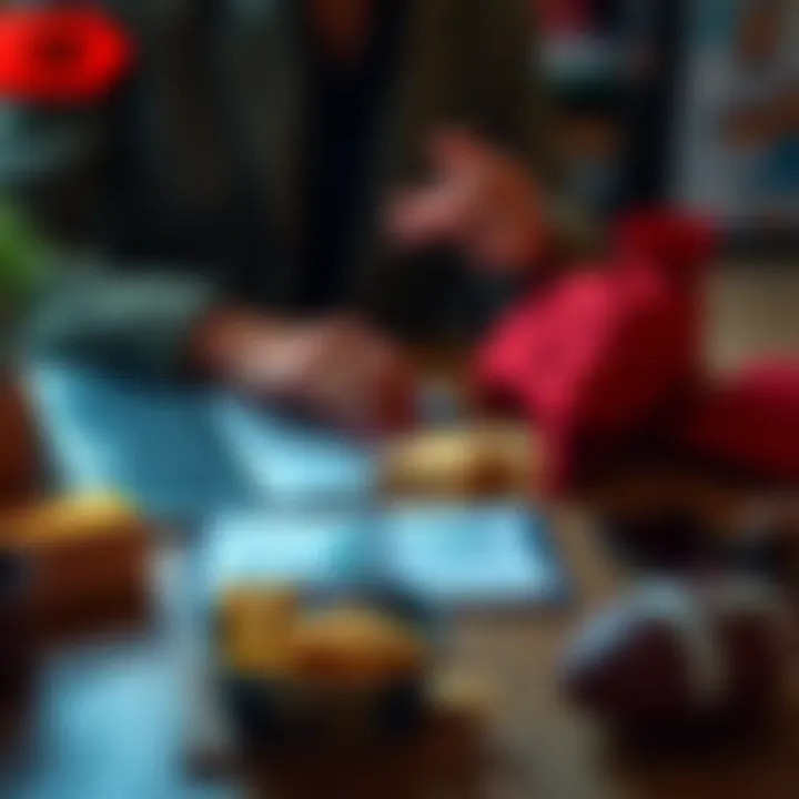 A person reviewing statistics and notes for college football betting with a laptop and snacks on a table