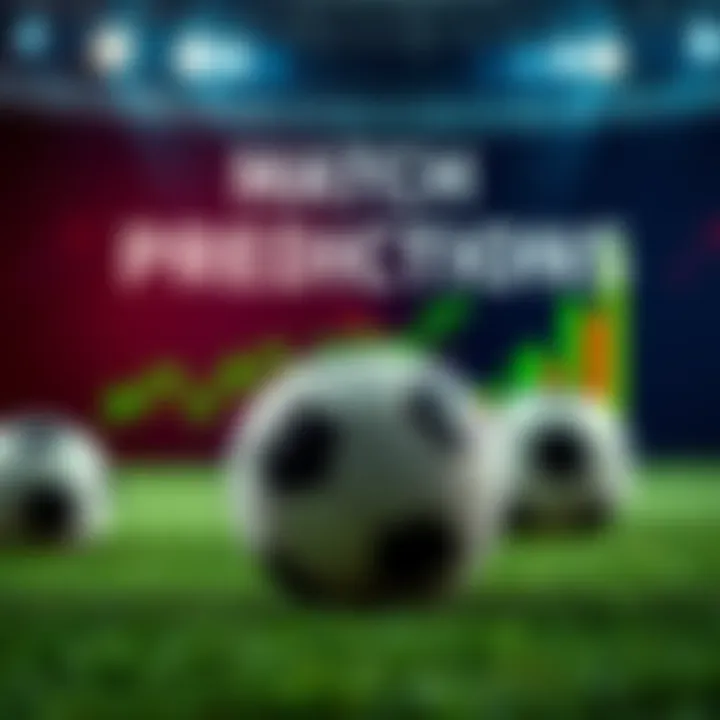 A graphic featuring soccer balls and betting analytics, highlighting today's football match predictions.