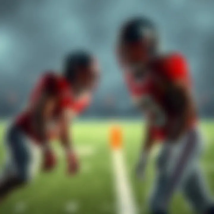 Jalen Hurts and Saquon Barkley gearing up for a football game