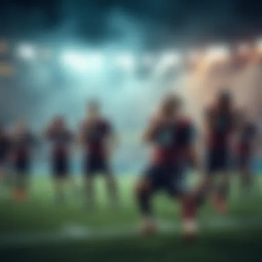Football players showing frustration on the field after a close loss