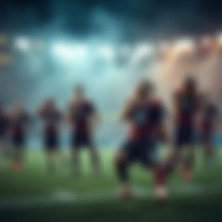 Football players showing frustration on the field after a close loss
