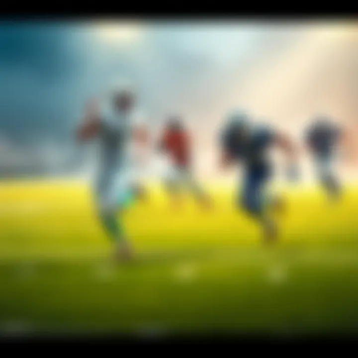 Broncos, Dolphins, and Colts football teams in action on the field, showing their defense strategies against the run game.