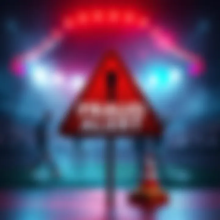Graphic showing a warning sign about fraud involving betting manipulation with eddies.